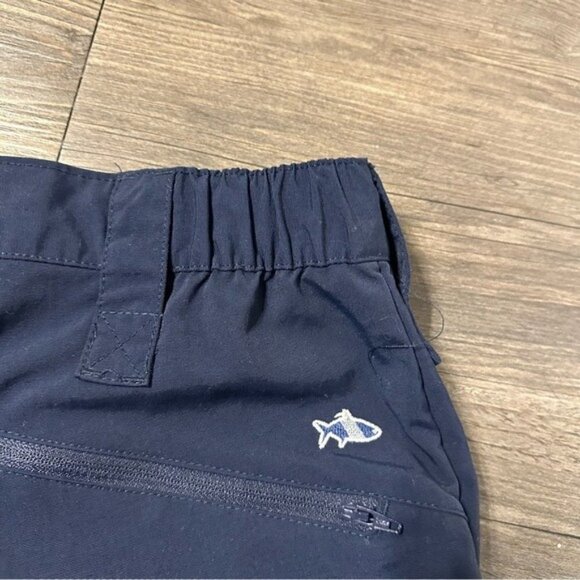 Fish Hippie Shorts Mens 28 Navy Flat Front Active Hybrid Board Fishing Short - Picture 5 of 9